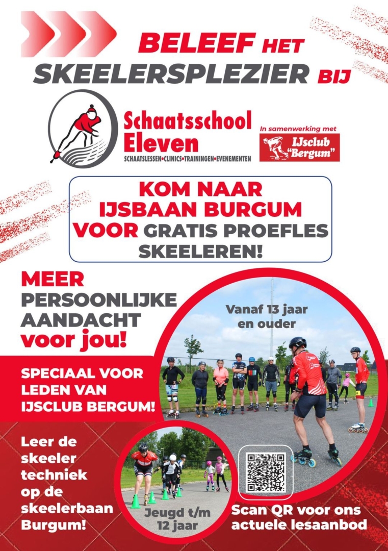 Skeelerles-Skeelertraining-Inlineskaten-Friesland-skeelerbaan Burgum-Schaatsschool-Schaatsgroep-Eleven